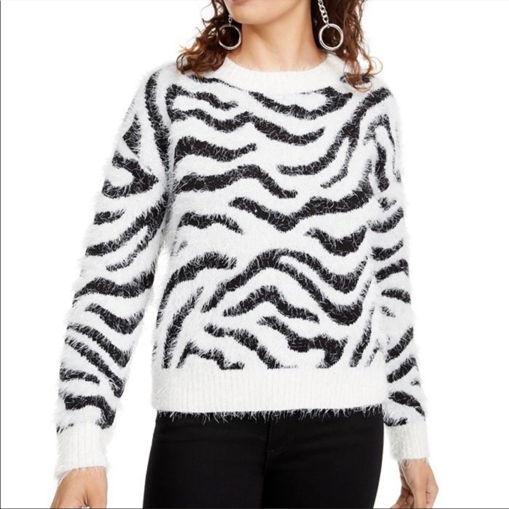 NWT Hooked Up zebra sweater